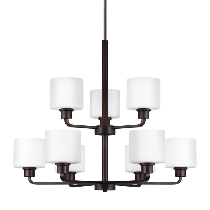 Myhouse Lighting Generation Lighting - 3128809-710 - Nine Light Chandelier - Canfield - Bronze