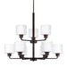 Myhouse Lighting Generation Lighting - 3128809-710 - Nine Light Chandelier - Canfield - Bronze