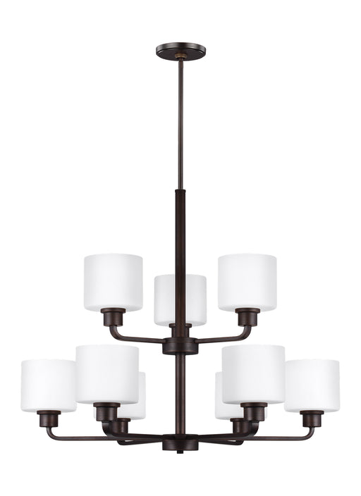 Myhouse Lighting Generation Lighting - 3128809-710 - Nine Light Chandelier - Canfield - Bronze