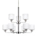 Myhouse Lighting Generation Lighting - 3128809-962 - Nine Light Chandelier - Canfield - Brushed Nickel