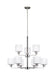 Myhouse Lighting Generation Lighting - 3128809-962 - Nine Light Chandelier - Canfield - Brushed Nickel