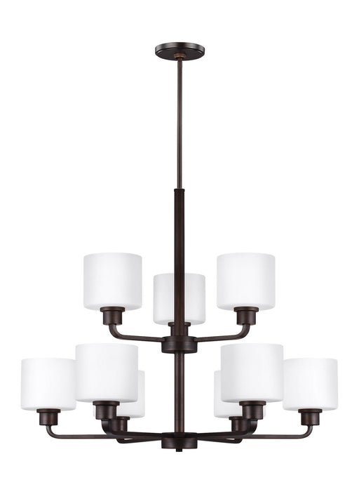 Myhouse Lighting Generation Lighting - 3128809EN3-710 - Nine Light Chandelier - Canfield - Bronze