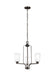 Myhouse Lighting Generation Lighting - 3128903-710 - Three Light Chandelier - Franport - Bronze