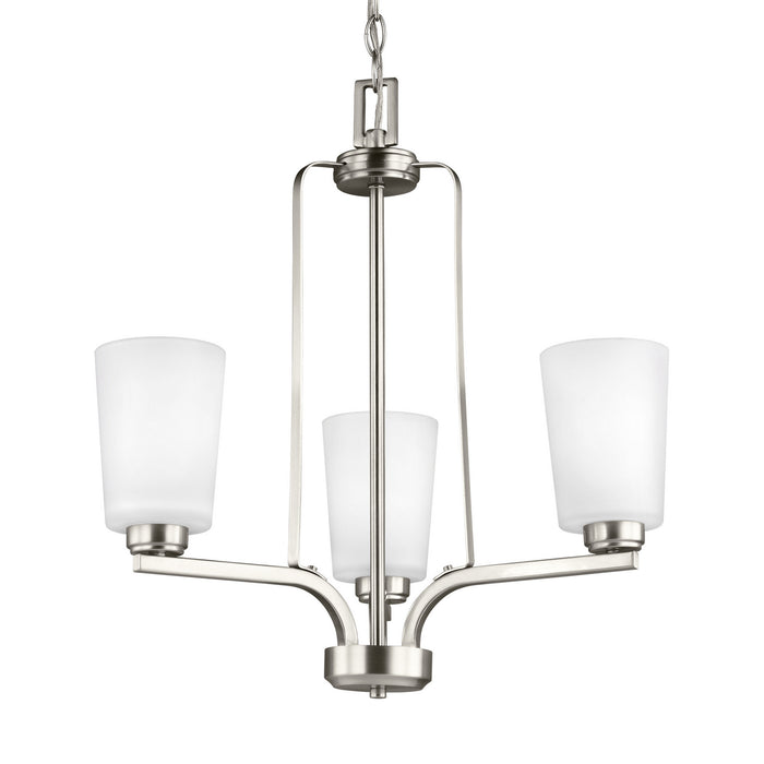 Myhouse Lighting Generation Lighting - 3128903-962 - Three Light Chandelier - Franport - Brushed Nickel