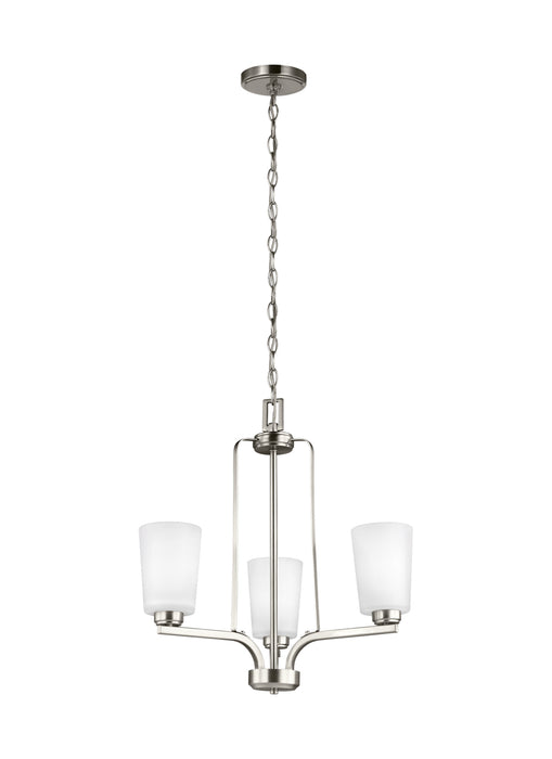 Myhouse Lighting Generation Lighting - 3128903-962 - Three Light Chandelier - Franport - Brushed Nickel