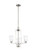 Myhouse Lighting Generation Lighting - 3128903-962 - Three Light Chandelier - Franport - Brushed Nickel