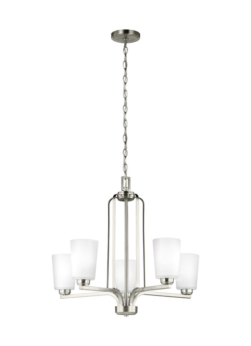 Myhouse Lighting Generation Lighting - 3128905-962 - Five Light Chandelier - Franport - Brushed Nickel