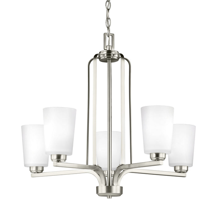 Myhouse Lighting Generation Lighting - 3128905EN3-962 - Five Light Chandelier - Franport - Brushed Nickel