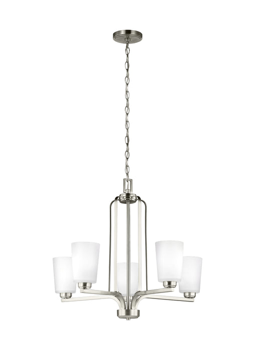 Myhouse Lighting Generation Lighting - 3128905EN3-962 - Five Light Chandelier - Franport - Brushed Nickel