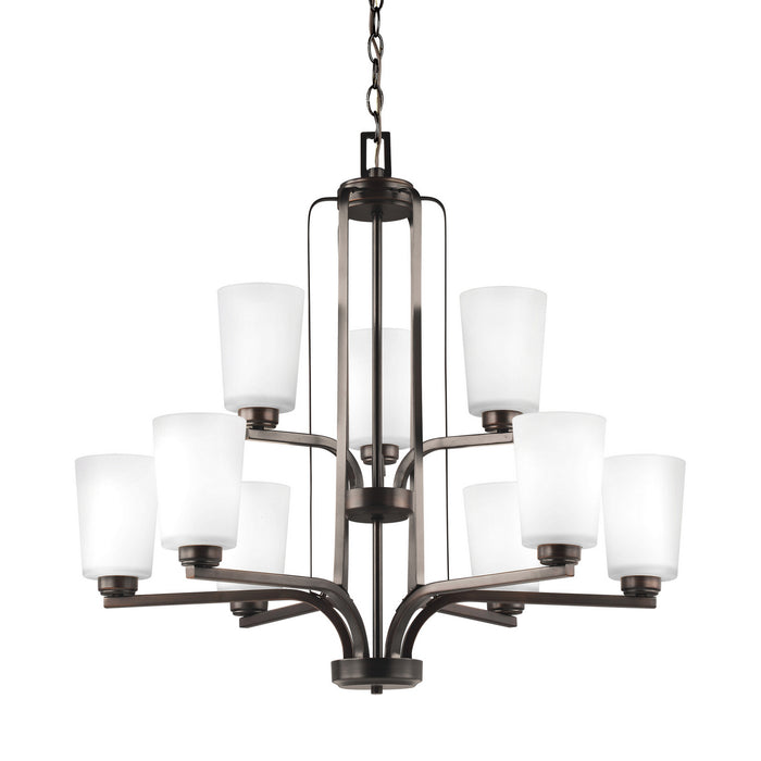 Myhouse Lighting Generation Lighting - 3128909-710 - Nine Light Chandelier - Franport - Bronze