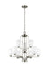 Myhouse Lighting Generation Lighting - 3128909-962 - Nine Light Chandelier - Franport - Brushed Nickel