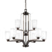 Myhouse Lighting Generation Lighting - 3128909EN3-710 - Nine Light Chandelier - Franport - Bronze