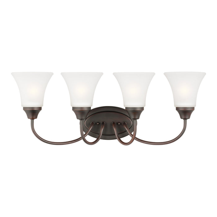 Myhouse Lighting Generation Lighting - 44808-710 - Four Light Wall / Bath - Holman - Bronze