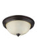 Myhouse Lighting Generation Lighting - 77064EN3-710 - Two Light Flush Mount - Geary - Bronze