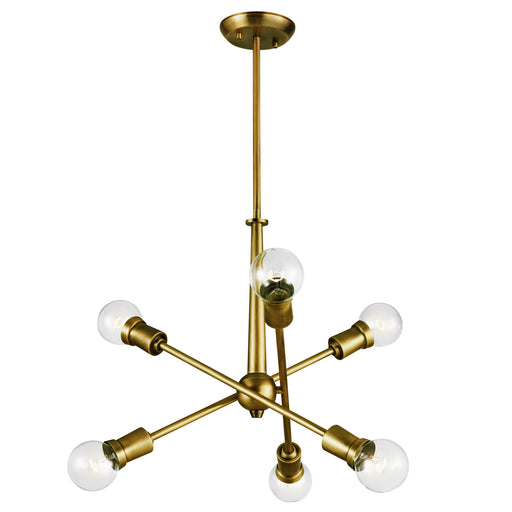 Myhouse Lighting Kichler - 43095NBR - Six Light Chandelier - Armstrong - Natural Brass