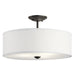 Myhouse Lighting Kichler - 43692OZ - Three Light Semi Flush Mount - Shailene - Olde Bronze