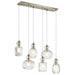 Myhouse Lighting Kichler - 43950NI - Six Light Linear Chandelier - Riviera - Brushed Nickel