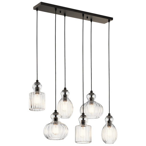 Myhouse Lighting Kichler - 43950OZ - Six Light Linear Chandelier - Riviera - Olde Bronze