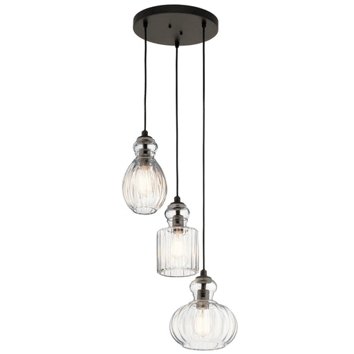 Myhouse Lighting Kichler - 43952OZ - Three Light Pendant - Riviera - Olde Bronze