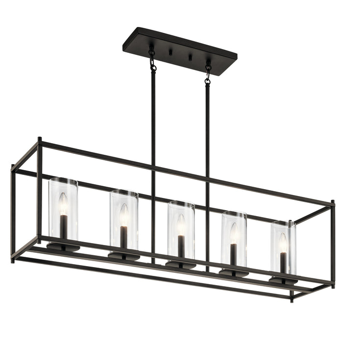 Myhouse Lighting Kichler - 43995OZ - Five Light Linear Chandelier - Crosby - Olde Bronze