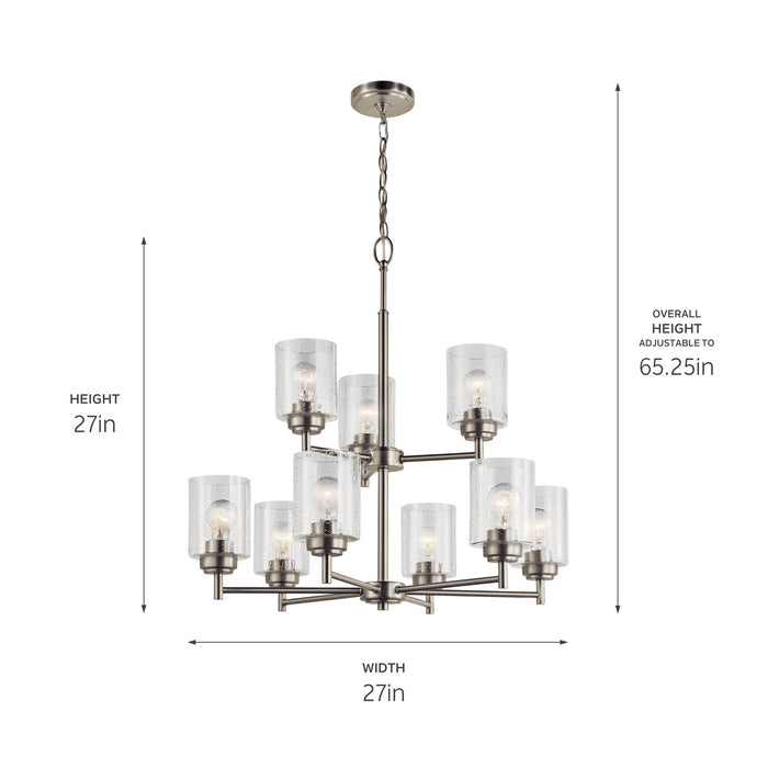 Myhouse Lighting Kichler - 44031NI - Nine Light Chandelier - Winslow - Brushed Nickel