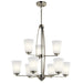 Myhouse Lighting Kichler - 44052NI - Nine Light Chandelier - Tao - Brushed Nickel