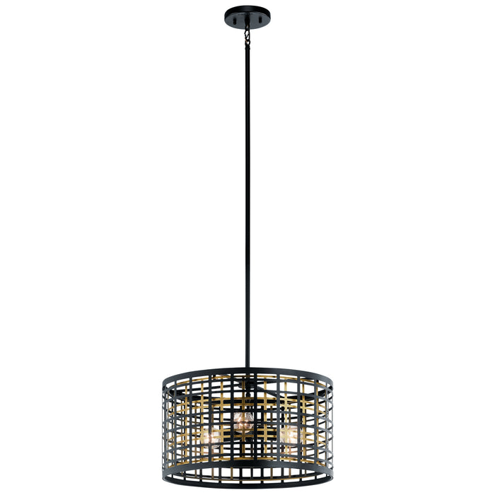 Myhouse Lighting Kichler - 44075BK - Three Light Pendant/Semi Flush Mount - Aldergate - Black