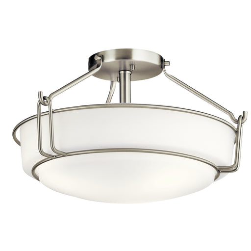 Myhouse Lighting Kichler - 44085NI - Three Light Semi Flush Mount - Alkire - Brushed Nickel