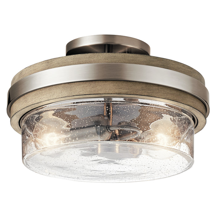 Myhouse Lighting Kichler - 44100CLP - Two Light Semi Flush Mount - Grand Bank - Classic Pewter