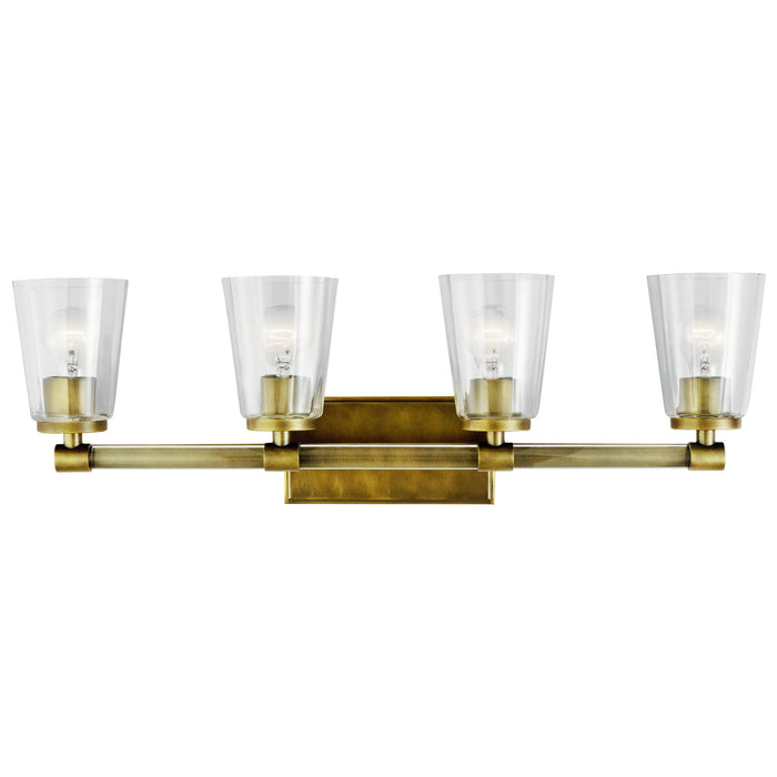 Myhouse Lighting Kichler - 45869NBR - Four Light Bath - Audrea - Natural Brass