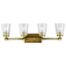 Myhouse Lighting Kichler - 45869NBR - Four Light Bath - Audrea - Natural Brass