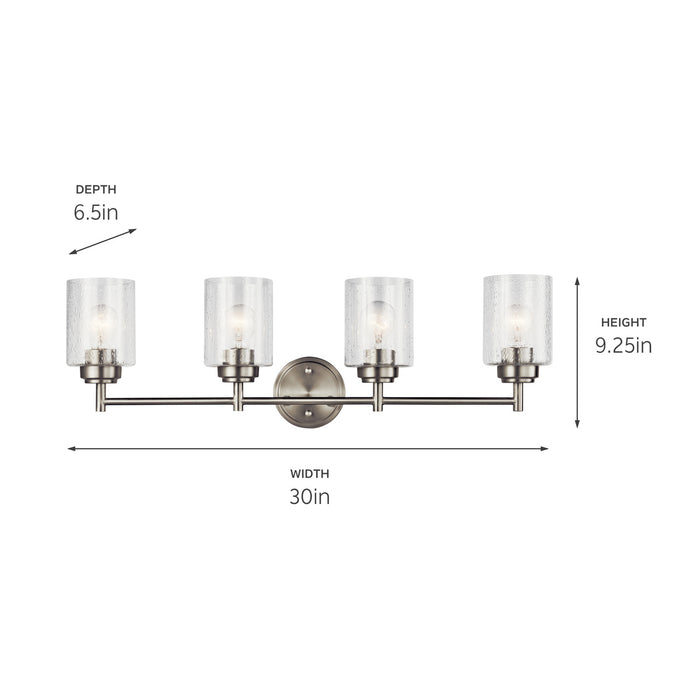 Myhouse Lighting Kichler - 45887NI - Four Light Bath - Winslow - Brushed Nickel