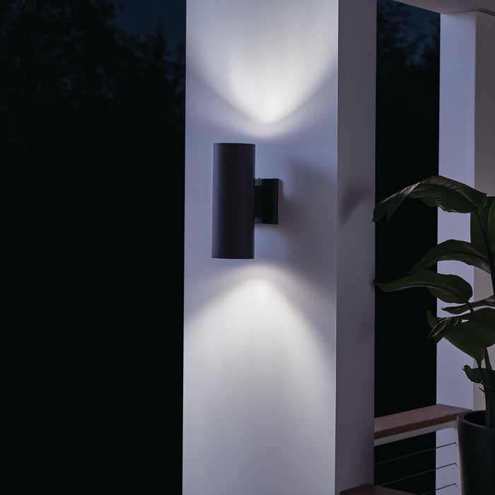 Myhouse Lighting Kichler - 9244BK - Two Light Outdoor Wall Mount - No Family - Black