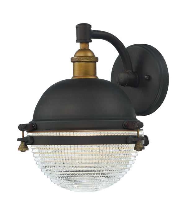 Myhouse Lighting Maxim - 10182OIAB - One Light Outdoor Wall Lantern - Portside - Oil Rubbed Bronze / Antique Brass