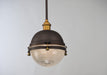 Myhouse Lighting Maxim - 10184OIAB - One Light Outdoor Pendant - Portside - Oil Rubbed Bronze / Antique Brass