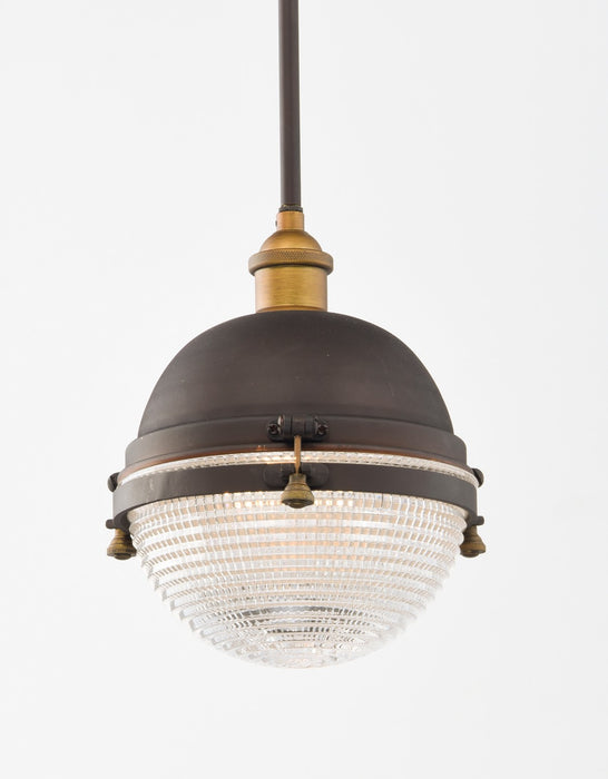 Myhouse Lighting Maxim - 10184OIAB - One Light Outdoor Pendant - Portside - Oil Rubbed Bronze / Antique Brass