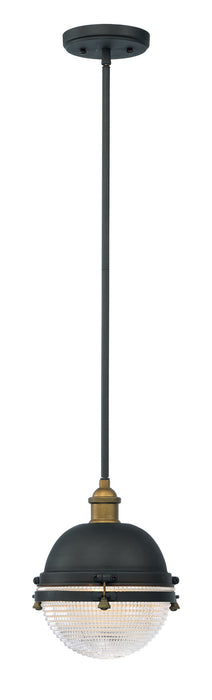 Myhouse Lighting Maxim - 10184OIAB - One Light Outdoor Pendant - Portside - Oil Rubbed Bronze / Antique Brass