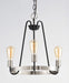 Myhouse Lighting Maxim - 11733BKSN - Three Light Chandelier - Haven - Black / Satin Nickel