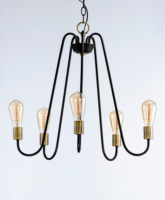 Myhouse Lighting Maxim - 11735OIAB - Five Light Chandelier - Haven - Oil Rubbed Bronze / Antique Brass