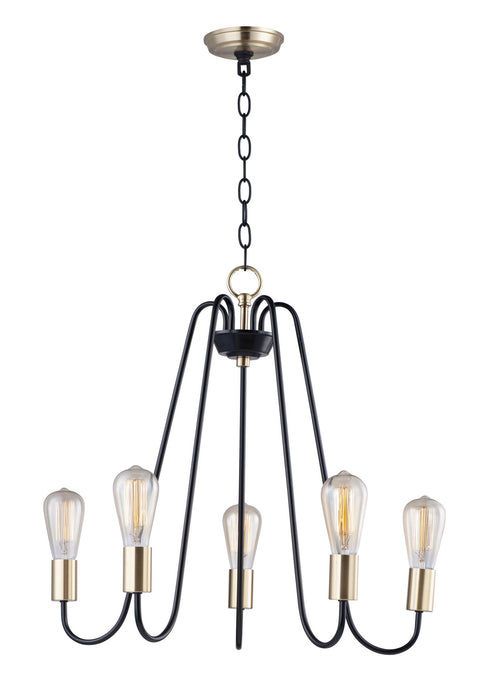 Myhouse Lighting Maxim - 11735OIAB - Five Light Chandelier - Haven - Oil Rubbed Bronze / Antique Brass