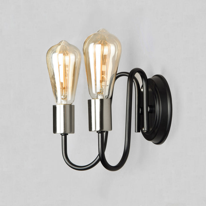 Myhouse Lighting Maxim - 11739BKSN - Two Light Wall Sconce - Haven - Black / Satin Nickel