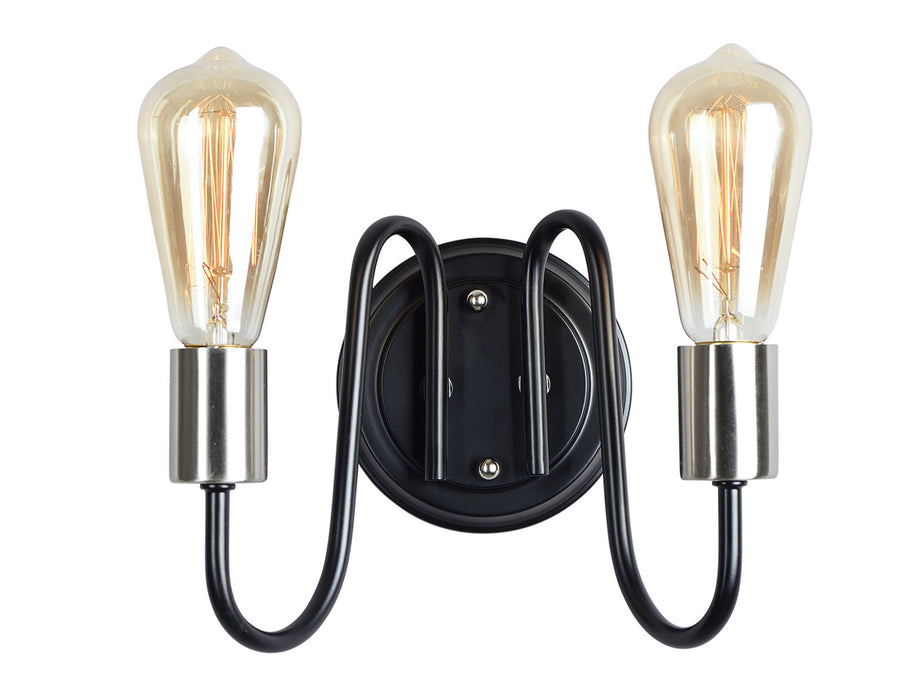 Myhouse Lighting Maxim - 11739BKSN - Two Light Wall Sconce - Haven - Black / Satin Nickel