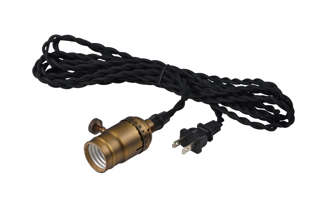 Myhouse Lighting Maxim - 12120BKAB - One Light Pendant - Early Electric - Black / Antique Brass