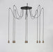 Myhouse Lighting Maxim - 12128BKAB - Eight Light Pendant - Early Electric - Black / Antique Brass