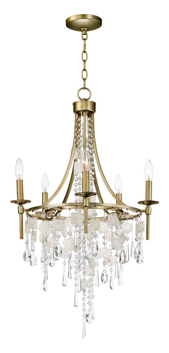 Myhouse Lighting Maxim - 14425CZGS - Five Light Chandelier - Cebu - Capiz / Gold Silver