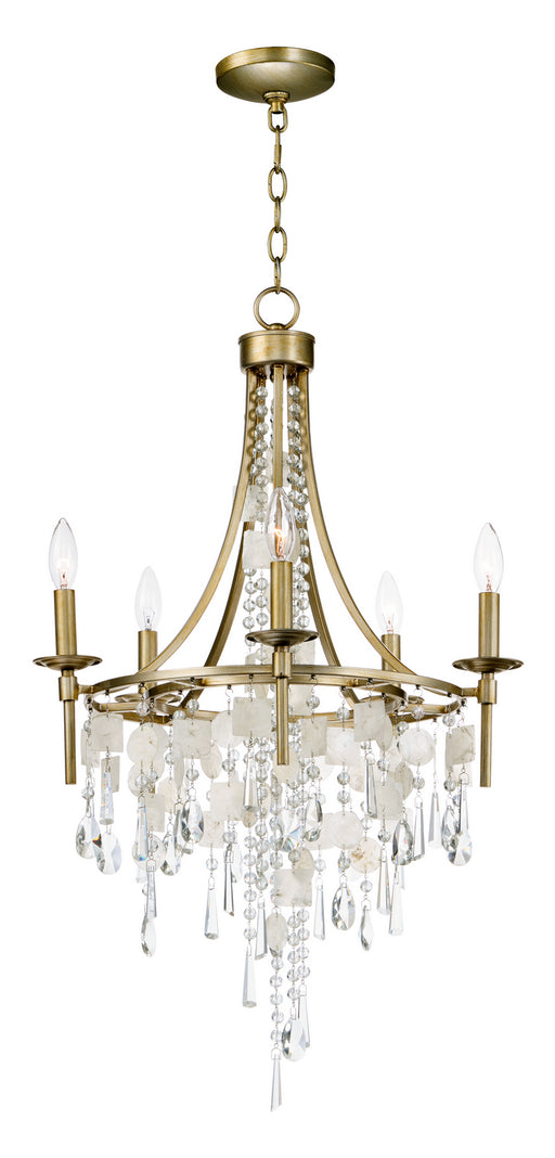 Myhouse Lighting Maxim - 14425CZGS - Five Light Chandelier - Cebu - Capiz / Gold Silver