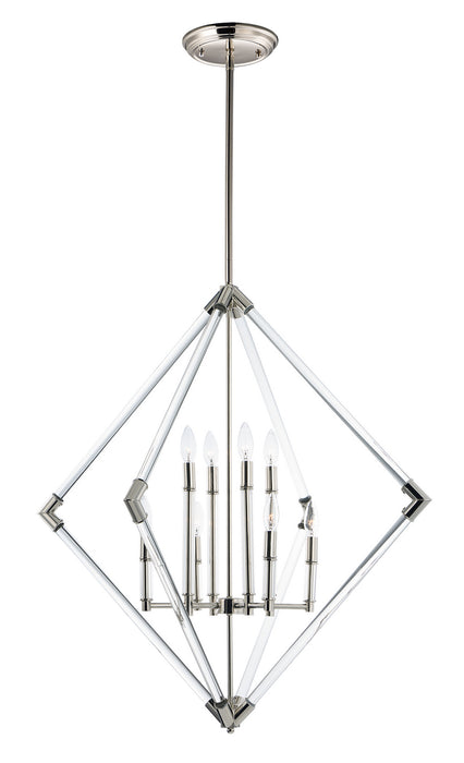 Myhouse Lighting Maxim - 16106CLPN - Eight Light Pendant - Lucent - Polished Nickel