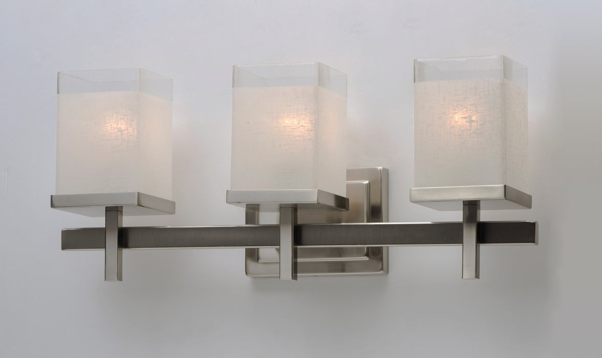 Myhouse Lighting Maxim - 2153LNSN - Three Light Bath Vanity - Tetra - Satin Nickel