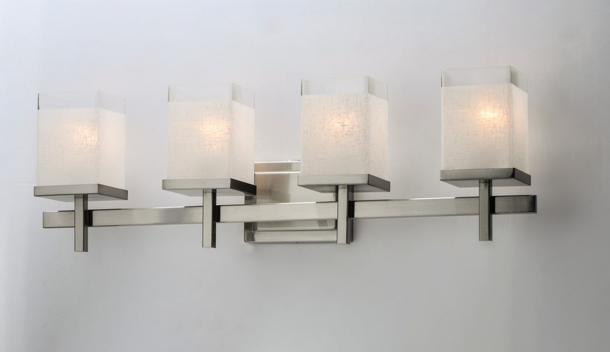 Myhouse Lighting Maxim - 2154LNSN - Four Light Bath Vanity - Tetra - Satin Nickel