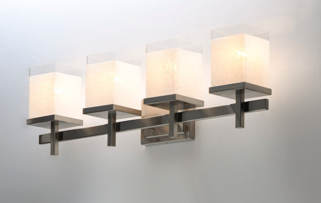 Myhouse Lighting Maxim - 2154LNSN - Four Light Bath Vanity - Tetra - Satin Nickel